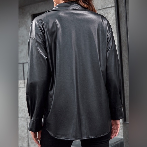 Plaid Button Up Dropped Shoulder Jacket - Picture 2 of 4